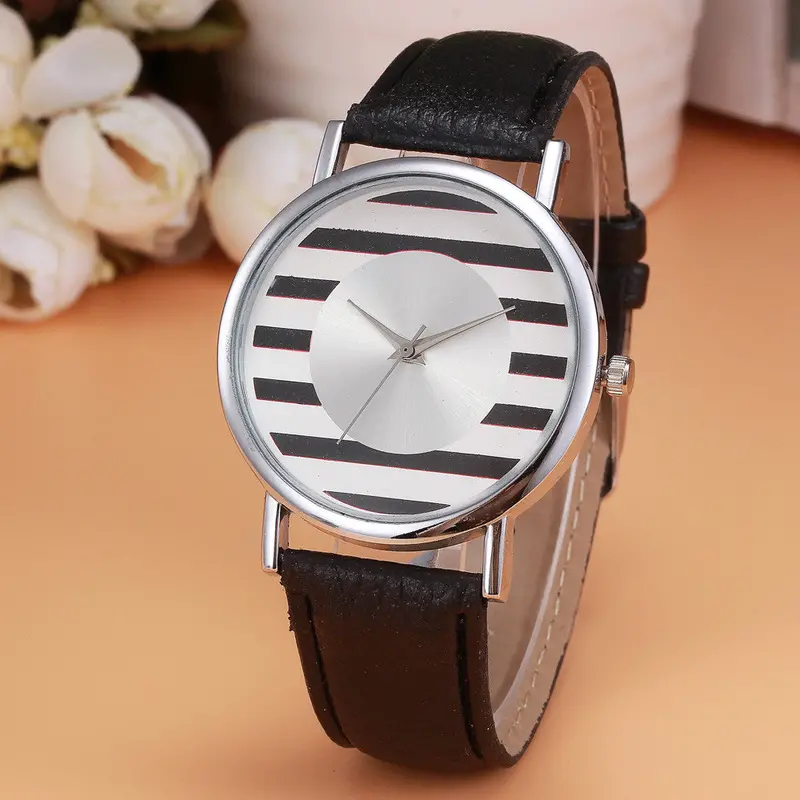 Relogio Feminino Womens Ladies Retro Design Leather Band Analog Alloy Quartz Wrist Watch Clock Women Feieda 1