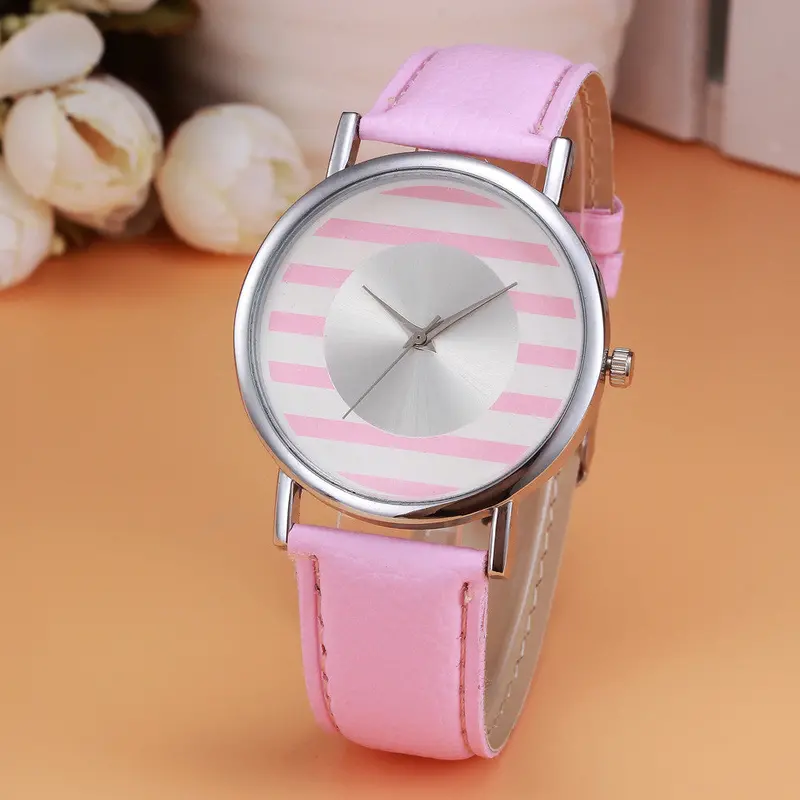 Relogio Feminino Womens Ladies Retro Design Leather Band Analog Alloy Quartz Wrist Watch Clock Women Feieda 3