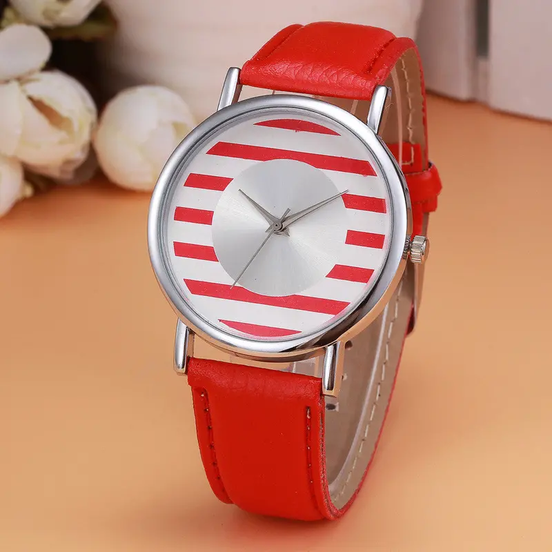 Relogio Feminino Womens Ladies Retro Design Leather Band Analog Alloy Quartz Wrist Watch Clock Women Feieda 4
