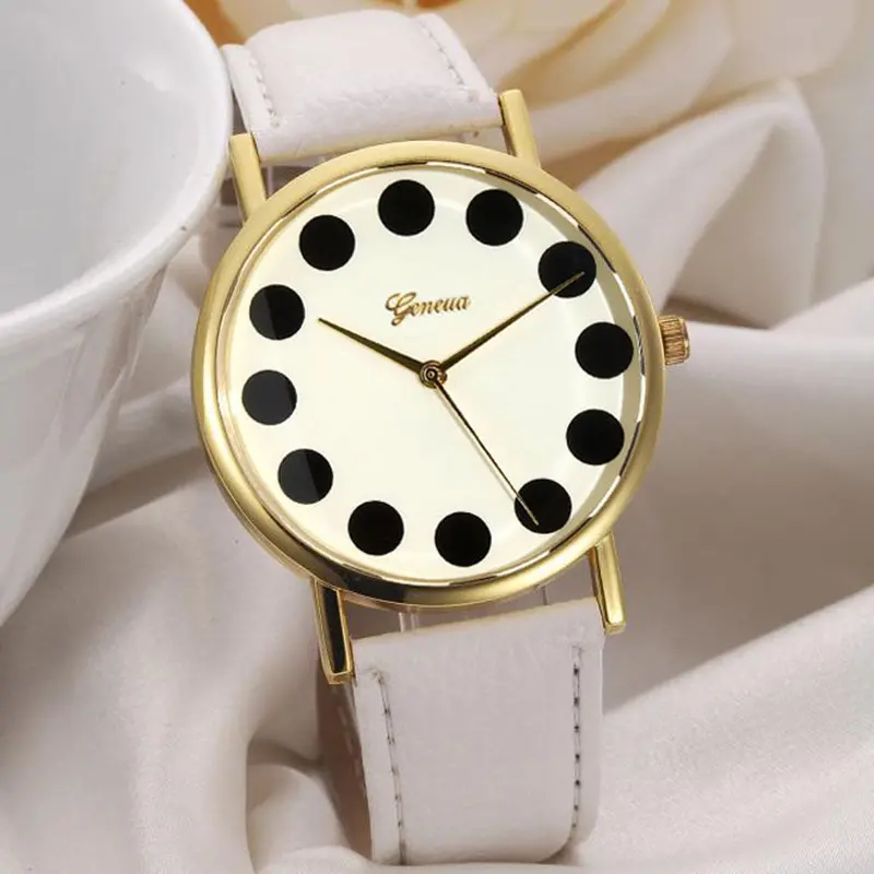 Relogio Geneva Watch Women Girl Lide Leather Band Analog Quartz Watches Vintage Clock Relojes 3