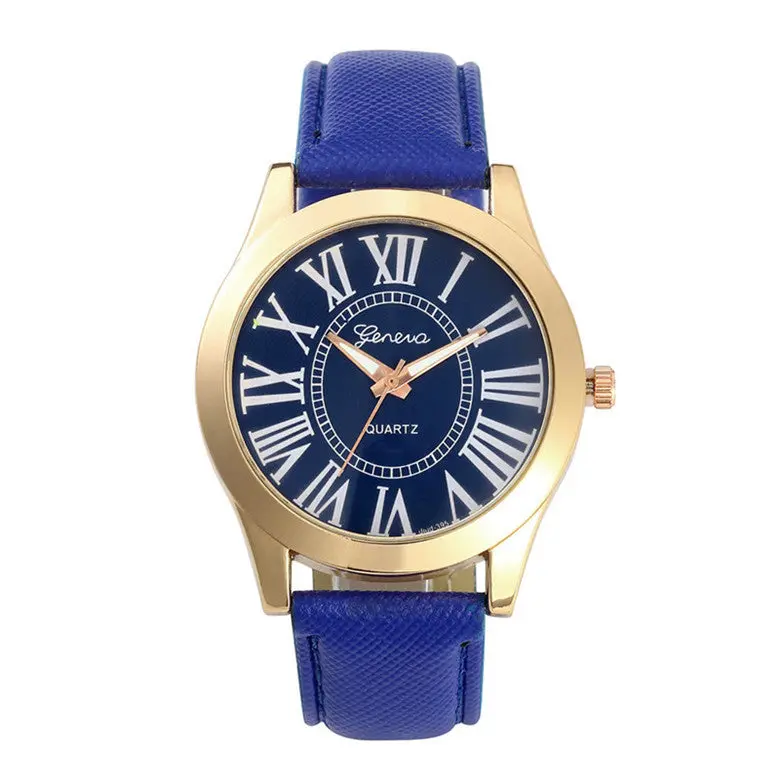 Relogio Masculino Geneva Leather Watch Men Analog Quartz Wrist Watch Famous Mens Wristwatch Feida 1