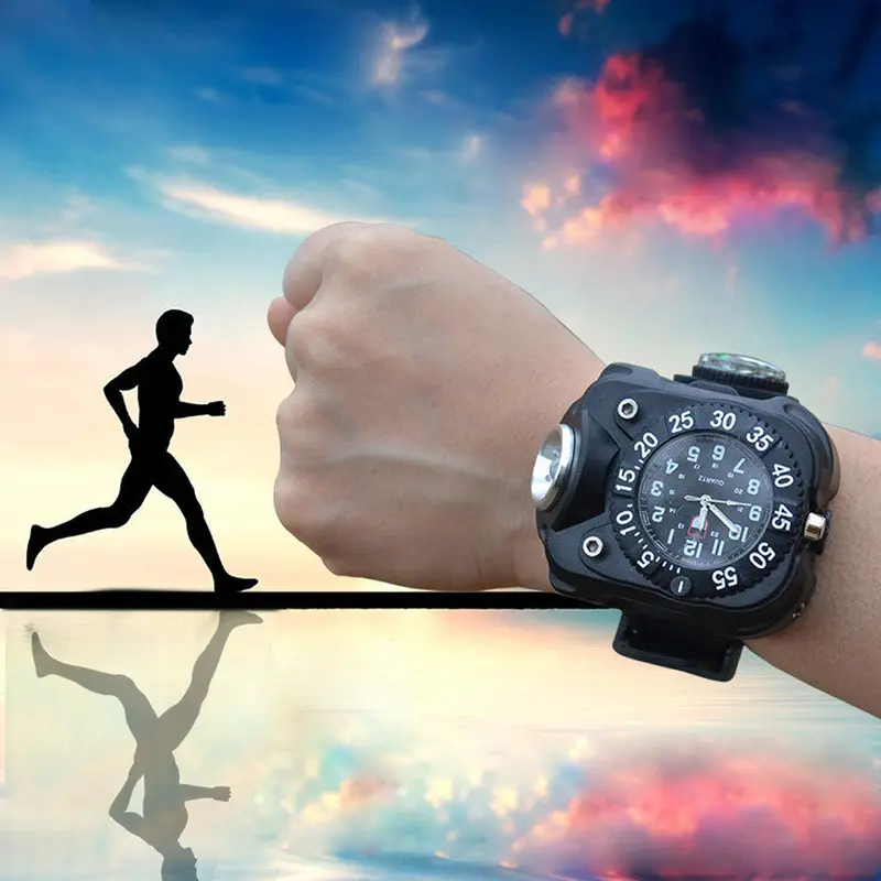 Relogio Masculino Led Waterproof Indicator Shows Rechargeable Sport Watches For Men Flashlight Relojes Hombre Feida 1