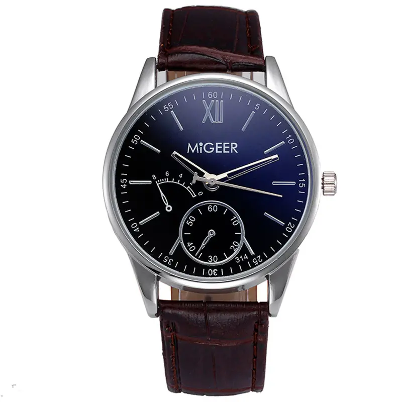 Relogio Masculino Luxury Crocodile Faux Leather Mens Analog Watch Wrist Watches Feida 2
