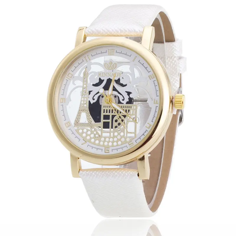 Relogio Masculino Men And Women Watch Sided Hollow Leather Strap Quartz-Watch Watches Women Watch 3
