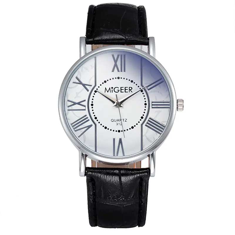 Relogio Masculino Simple Casual Dress Watches Men Women Pu Leather Quartz Wristwatch For Women Men Montre Feida 1