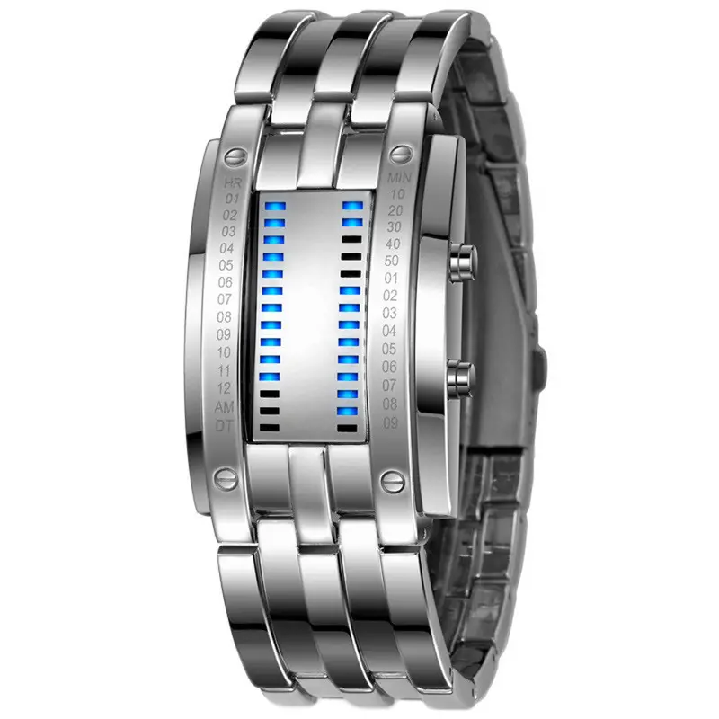 Relogio Men's Stainless Steel Watch Luxury Reloj Military Sport Watches Digital Led Business Watches Reloj Hombre 2