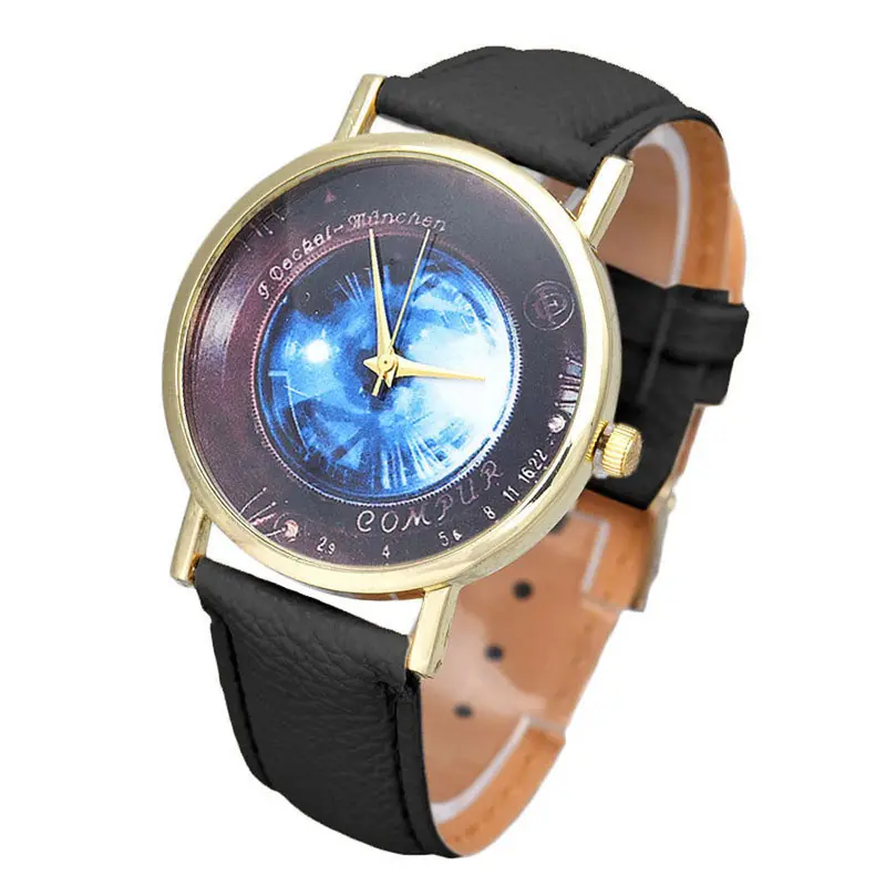 Relogio Women Men Dress Watch Fresh Blue Dial Pattern Boys Girls Casual Vogue Watch Mujer Reloj Luxury 2
