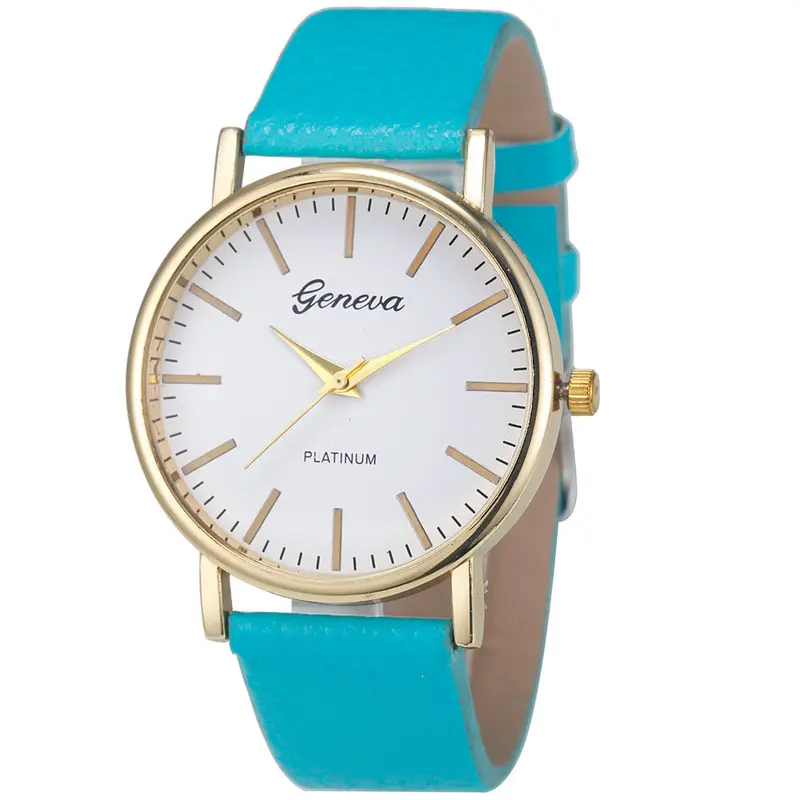 Relogio Women Women Men Watches Geneva Simple Leisure Women Analog Leather Quartz Wrist Watch 3