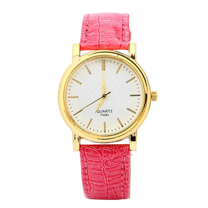 Relogios Women Dress Watches Feminino Quartz Sparkling Women Clocks Leather Band Relojes Mujer Promotion Happy 1