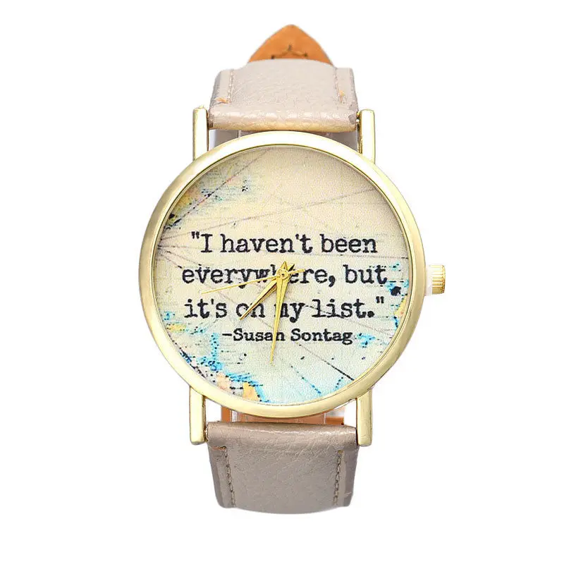 Reloj English Letters Women Men Watch Dress Clocks Leather Band Analog Quartz Wristwatch Luxury Relogio 4