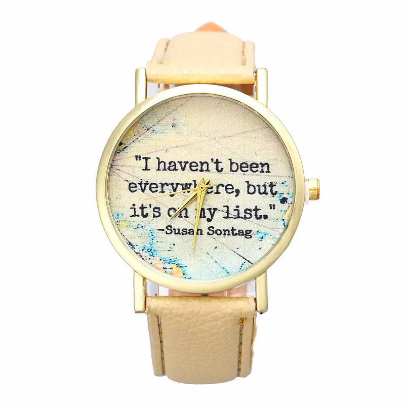 Reloj English Letters Women Men Watch Dress Clocks Leather Band Analog Quartz Wristwatch Luxury Relogio 5