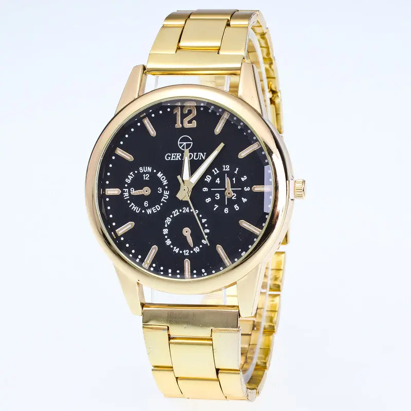 Reloj Hombre Gold Watch Diamond Dial Analog Quartz Wrist Watch Mens Watches Luxury Fast Shipping Feida 1