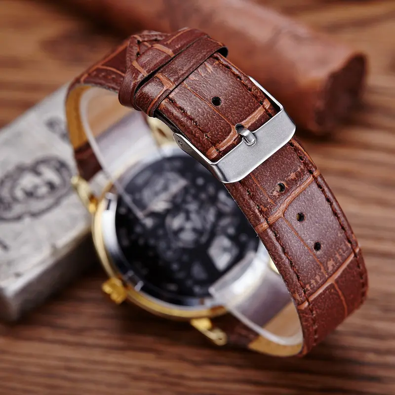 Reloj Hombre Sbao Simple Casual Business Watches Waterproof Double-Sided Hollow Mechanical Watches Feidal 2
