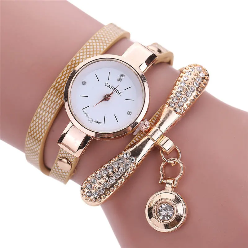 Reloj Mujer Marcas Famosas Leather Rhinestone Quartz Bracelet Watch Relogio Feminino Ladies Watches Feida 1