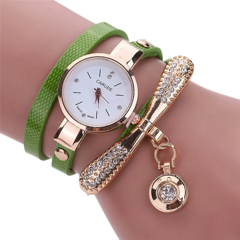 Reloj Mujer Marcas Famosas Leather Rhinestone Quartz Bracelet Watch Relogio Feminino Ladies Watches Feida 6
