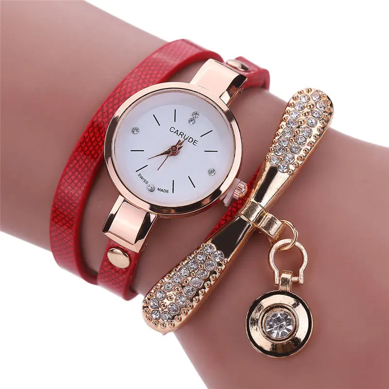 Reloj Mujer Marcas Famosas Leather Rhinestone Quartz Bracelet Watch Relogio Feminino Ladies Watches Feida 8