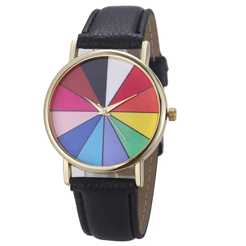 Reloj Top Women Men Watch Geometry Analog Leather Quartz Casual Wrist Watch Mujer Dress Clocks Promotions 1