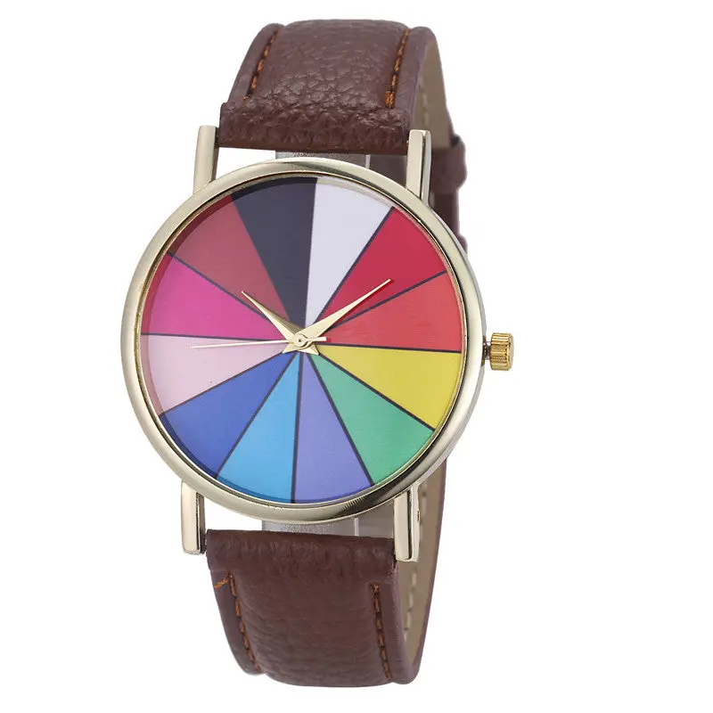 Reloj Top Women Men Watch Geometry Analog Leather Quartz Casual Wrist Watch Mujer Dress Clocks Promotions 2