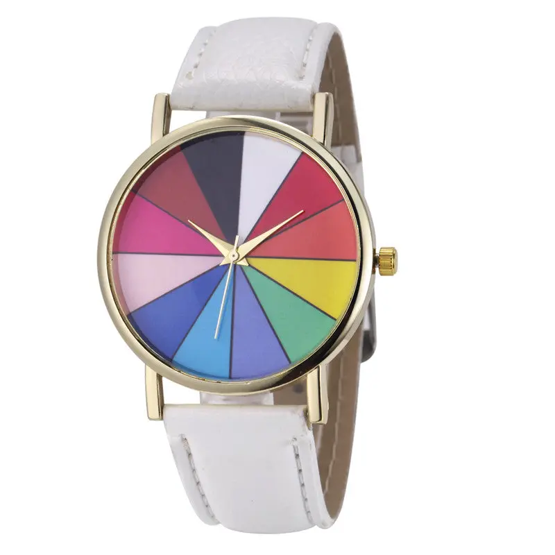 Reloj Top Women Men Watch Geometry Analog Leather Quartz Casual Wrist Watch Mujer Dress Clocks Promotions 3