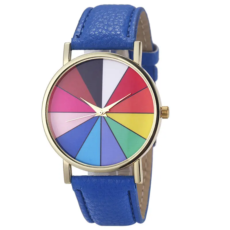 Reloj Top Women Men Watch Geometry Analog Leather Quartz Casual Wrist Watch Mujer Dress Clocks Promotions 4