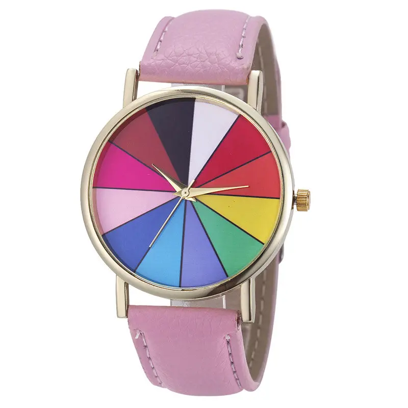 Reloj Top Women Men Watch Geometry Analog Leather Quartz Casual Wrist Watch Mujer Dress Clocks Promotions 5