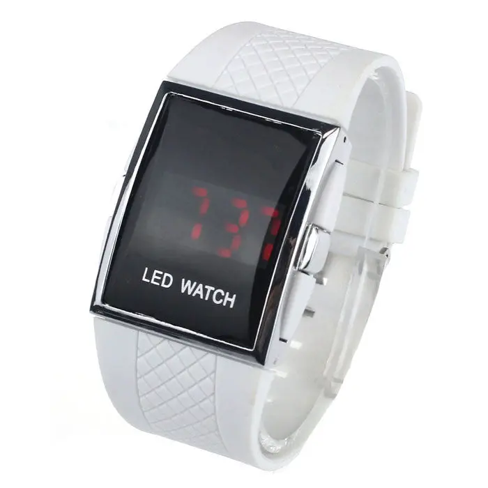 Relojes Men Luxury Watch Led Alarm Date Digital Watches Women Men Sports Gel Boy Relogio Clocks White 1