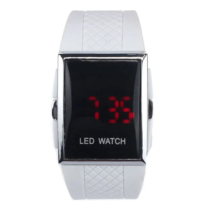 Relojes Men Luxury Watch Led Alarm Date Digital Watches Women Men Sports Gel Boy Relogio Clocks White 2