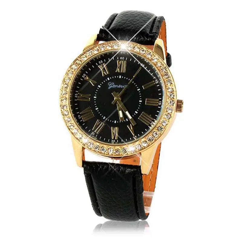 Relojes Mujer Luxury Watch Relogio Feminino Ladies Dress Bling Gold Crystal Quartz Wrist Watch Colck Women Feida 1