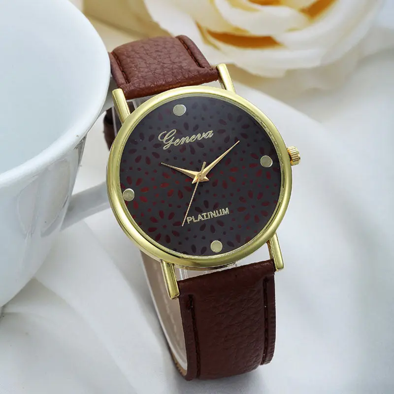 Relojes Mujer Relogio Feminino Montre Women Leather Band Snowflake Dial Quartz Analog Wrist Watches Feida 5