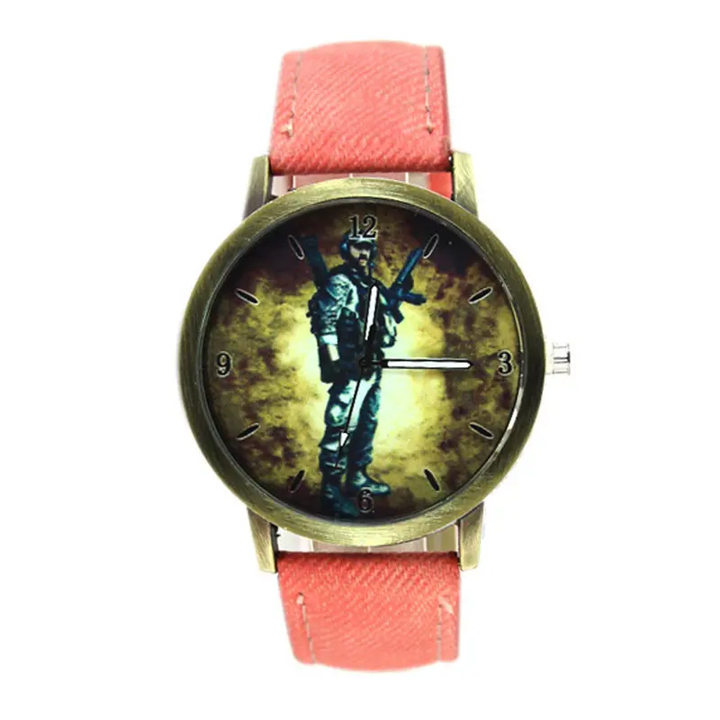 Relojes Women Relogio Feminino Clock Retro Denim Military Army Boy Girl Dress Watch Bracelet Hour 4