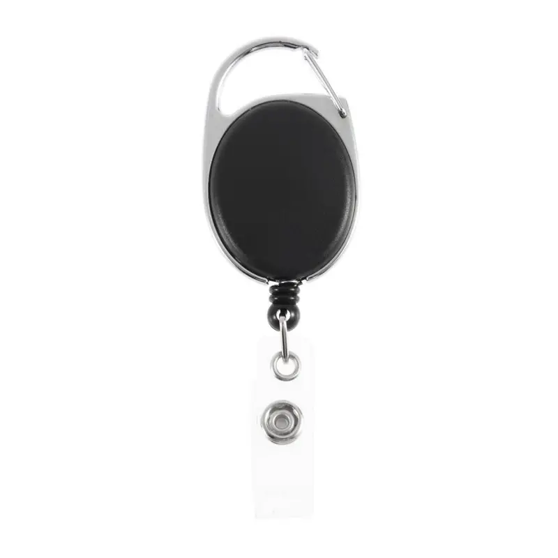 Retractable Reel Pull Key Id Card Badge Tag Clip Holder Carabiner Style 1