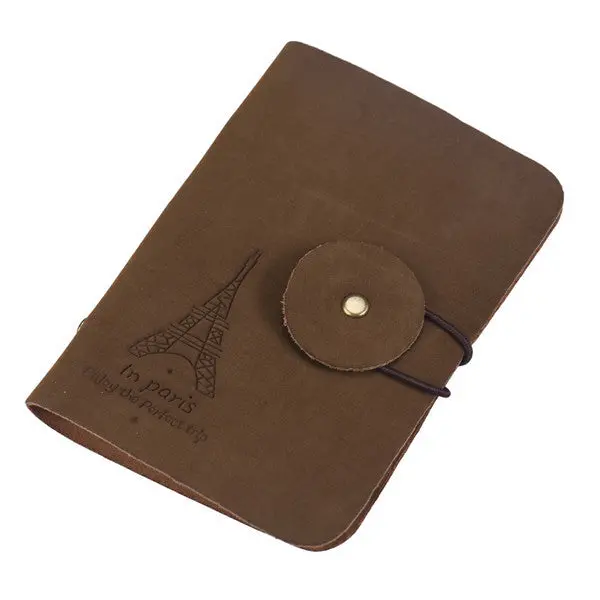 Retro Eiffel Tower Credit Id Card Holder Wallet Bag Case Leather Business Card Holder Package Purse Bags Sold Gift 1