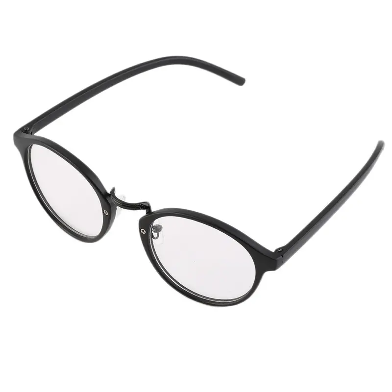 Retro Geek Vintage Leopard Nerd Large Frameround Clear Lens Glasses Multicolor Blackbrownleopard Printmulticolor 4