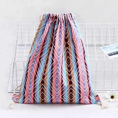 Retro Geometric Backpacks Printing Bags Lady Women's Backpacks Casual Travel Bags Mochila Feminina 2