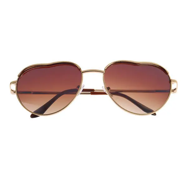 Retro Heart Shapedsun Glasses Goggle Eyewear Anti Uv Alloy Frame 4 Colorssunglassesoculos De Sol 1