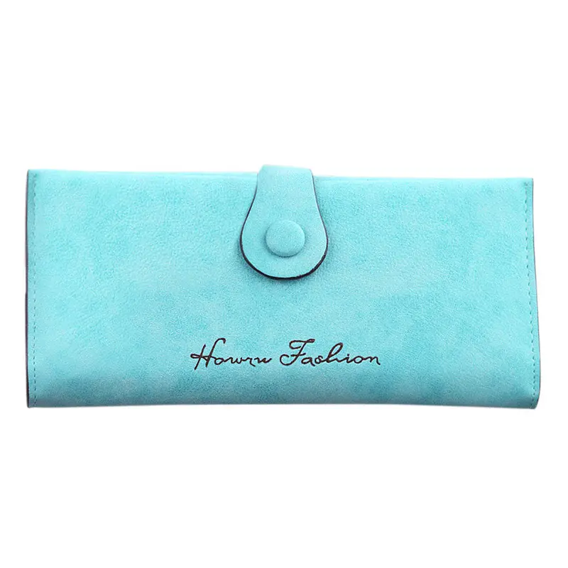 Retro Matte Sweet Ladies Soft Leather Long Wallet Purse Women Wallets Purs 6 Card Slots Holder Carteras Mujer 1