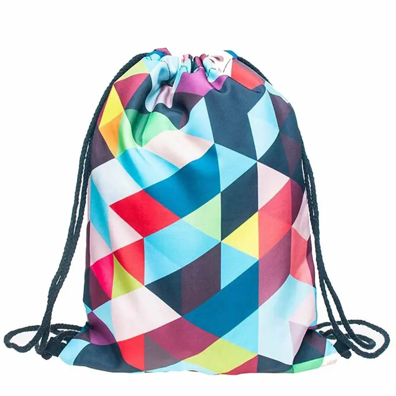 Retro Men Women Backpack 3D Printing Backpack For Girls Drawstring Backpacks School Bag Travel Bags Femmes 3