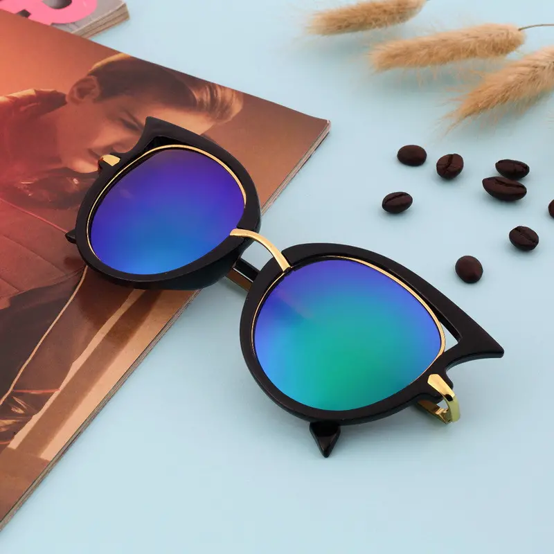 Retro Metal Frame Sexy Cat Eye Sunglasses Forcoating Vintage Sun Glassesoculos De Grau Femininos 1