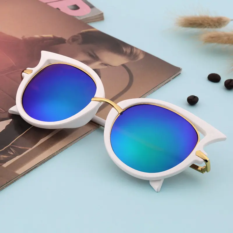 Retro Metal Frame Sexy Cat Eye Sunglasses Forcoating Vintage Sun Glassesoculos De Grau Femininos 8