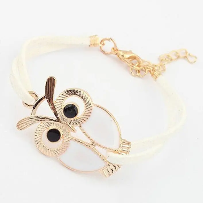 Retro Owl Wrap Wristband Braceletrope Infinity Charm Chain Bangle Accessories Cuff Jewelry 1