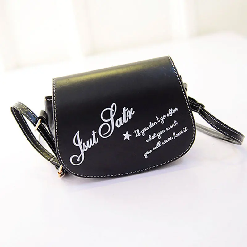 Retro Pu Leather Mini Small Adjustable Hasp Shoulder Bag Hbag Letter Solid Packet 1