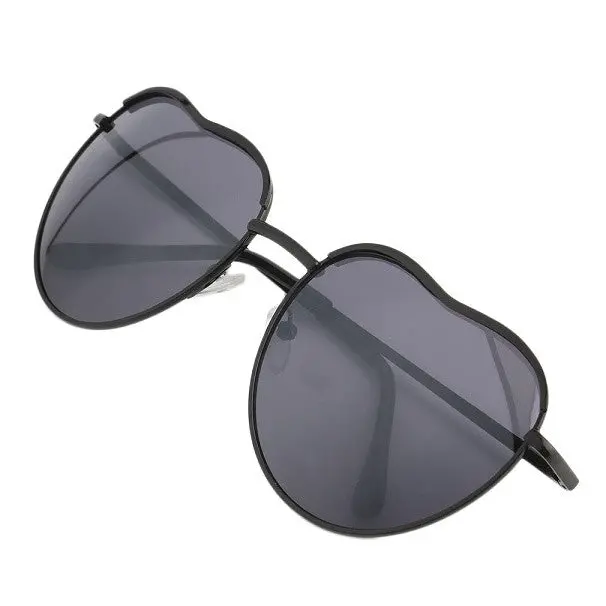 Retro Unique Heart Shaped Design Sunglasses Eyewear Alloy Framesun Glasses 1
