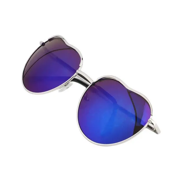 Retro Unique Heart Shaped Design Sunglasses Eyewear Alloy Framesun Glasses 3