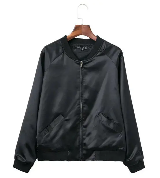 Retro V Neck Pilot Jacket Women Shinny Color Bomber Coat Outerwear Tops Femme Casual 1