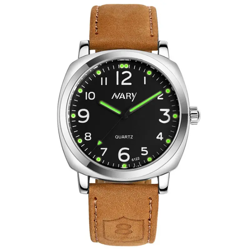 Retro Vintage Men's Noctilucent Watch Luxury Business Watches Leather Strap Sport Quartz Army Military Watch Reloj 1