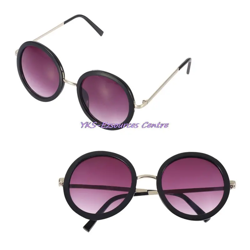 Retro Vintage Style Sunglasses Glasses Round Metal Frame 4 Color 1