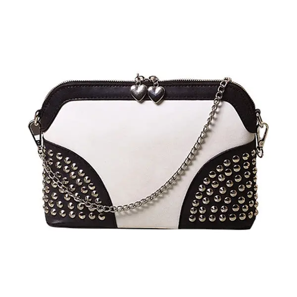 Retro Vintage Women Chain Nubuck Leather Hbag Tote Trendy Shoulder Bags Messenger Bag Rivet Cross Body Bag Bolsas 3