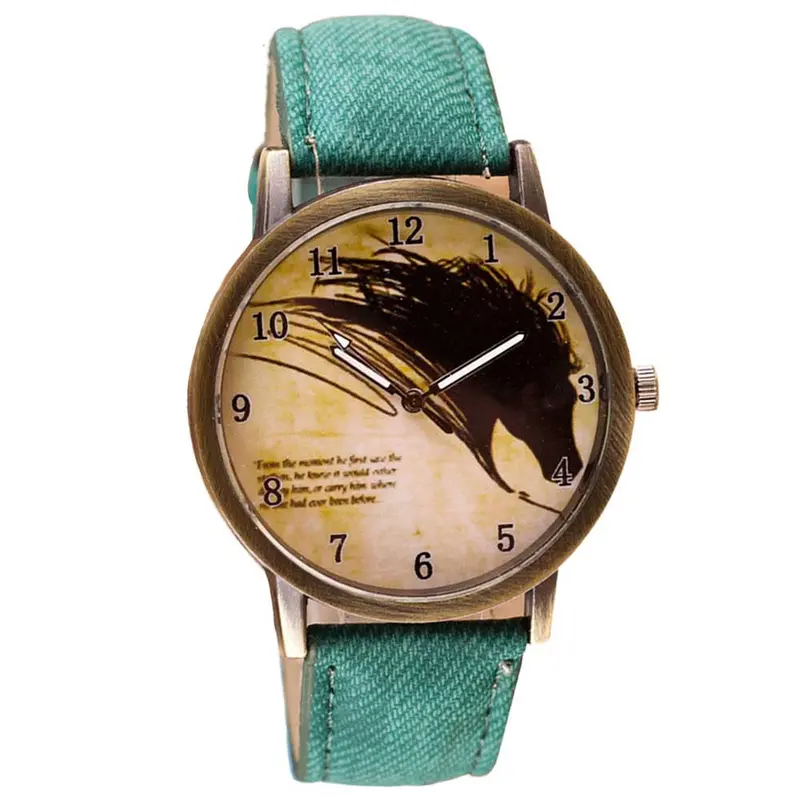 Retro Watch Clock Wolf Wristwatch Women Leather Band Analog Quartz Watch Casual Business Dress Watch Boys Girls' Gift 3