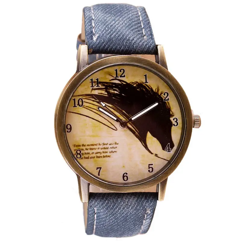 Retro Watch Clock Wolf Wristwatch Women Leather Band Analog Quartz Watch Casual Business Dress Watch Boys Girls' Gift 5