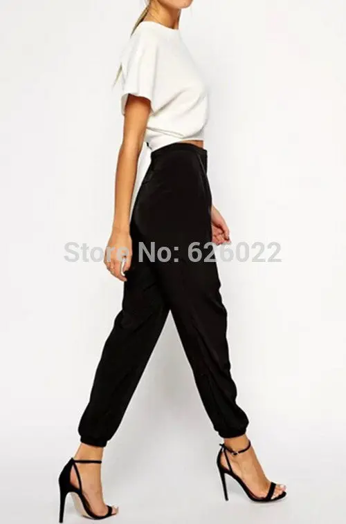 Retro White Color Backless Buckle Hem O-Neck Shirt Women's Sexy Short Sleeve Blouse Vest Tee Tops 3